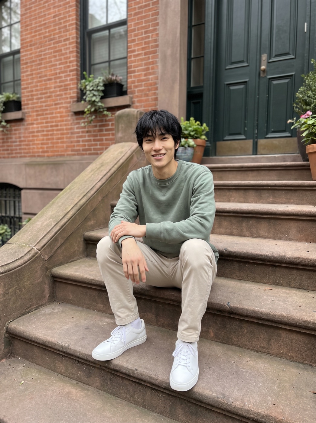 Sitting on the stoop